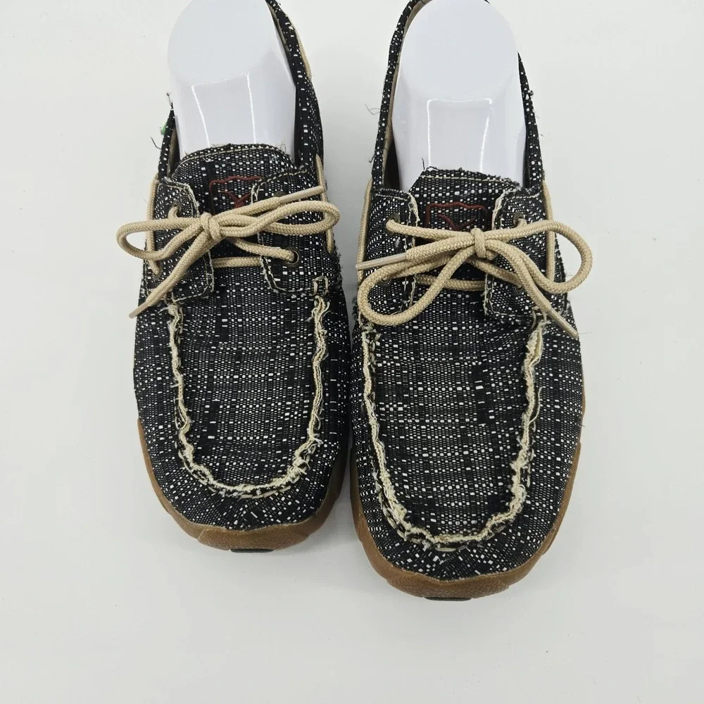 Twisted X Driving Moc Eco Slip On Loafer Mens Boat Black Shoes 8.5 No Insoles